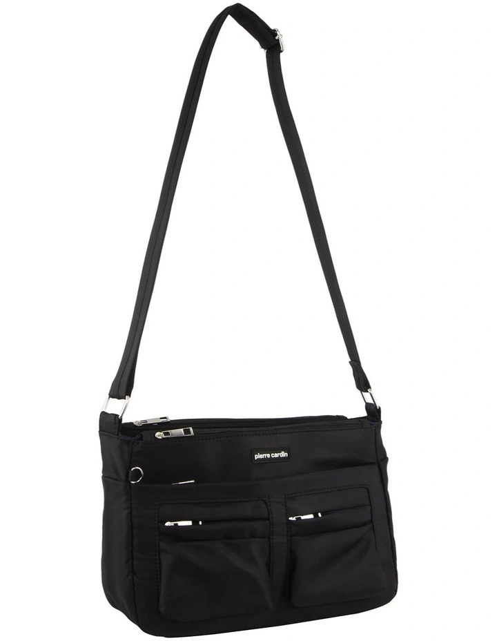 Anti-Theft Cross Body Bag in Black