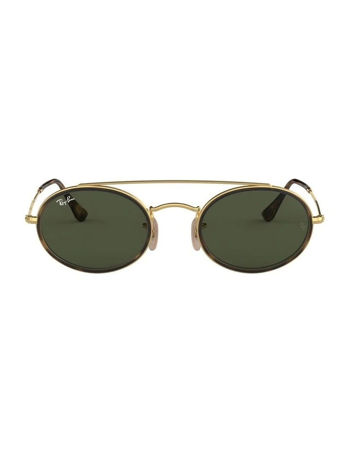 Oval Double Bridge Gold RB3847N Sunglasses