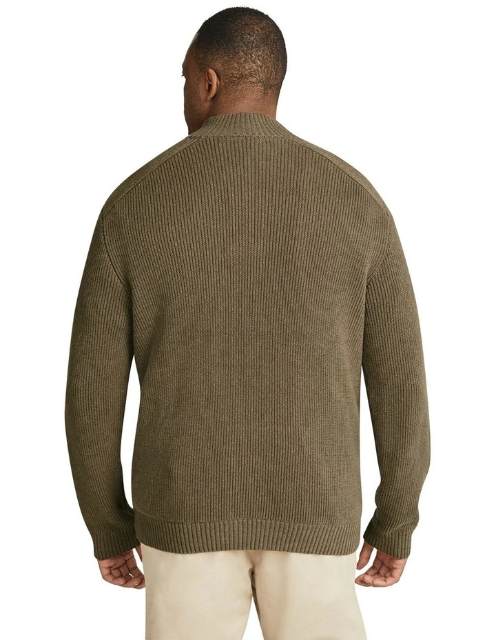 Patrick Half Zip Sweater in Biscuit