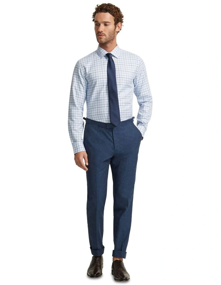 Beckton Cotton Check Shirt in Blue
