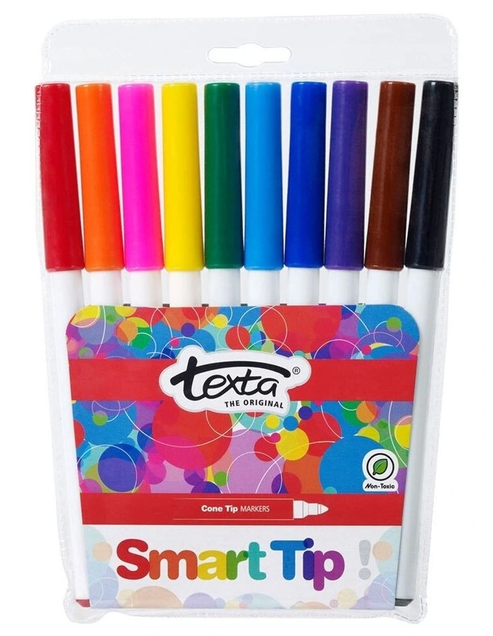 10pc The Original Smart Bullet Tip Markers Water Based Kids Drawing Pens