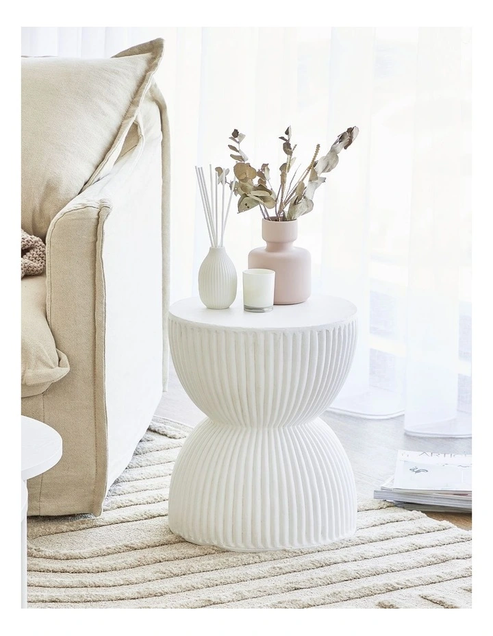 Saluzzo Side Table 37cm in White