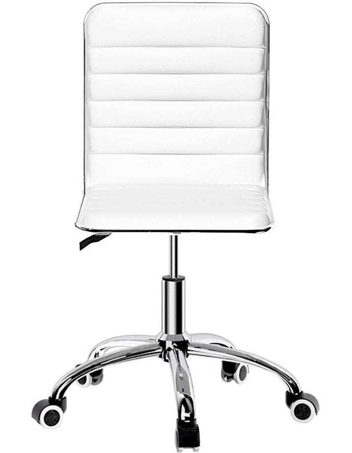 Low Back PU Leather Office Chair in White