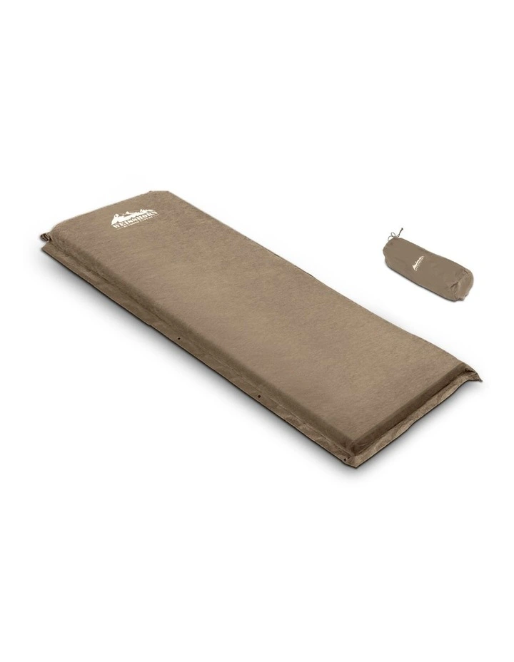 Self Inflating Mattress Single Size Brown