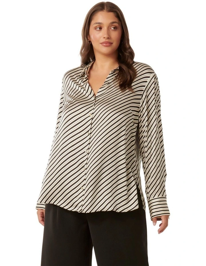 Harvey Notched Shirt in Leura Stripe