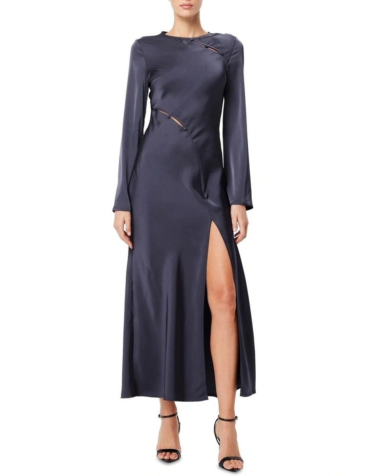 Illusion Maxi Dress in Slate