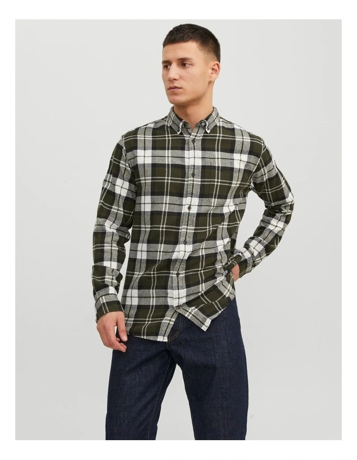 Classic Autumn Cotton Check Shirt in Rosin