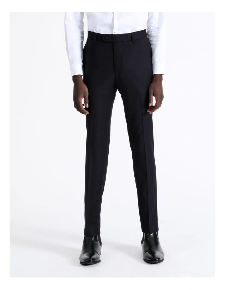 Slim Pin Dot Trouser in Navy