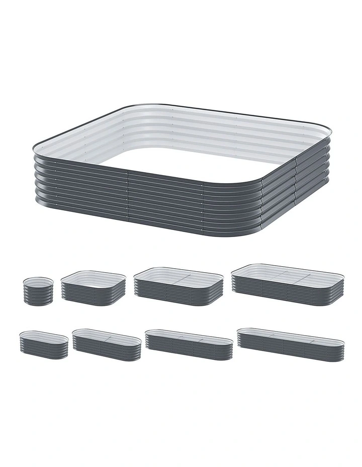 Garden Bed 9 In 1 40cm Height in Grey
