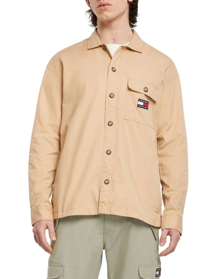 Classic Solid Overshirt in Trench