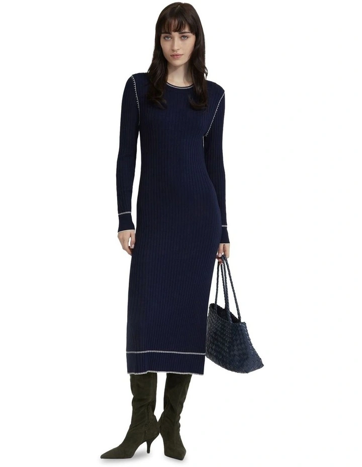 Michelle Knit Dress in Navy