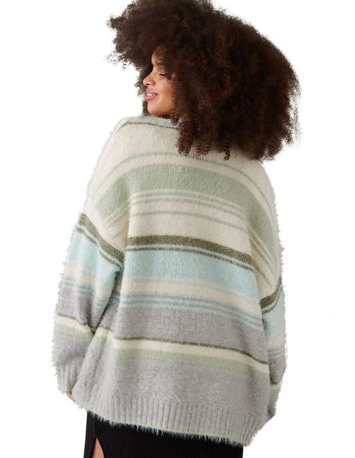 Whoa So Cozy Fuzzy Cardigan in Grey