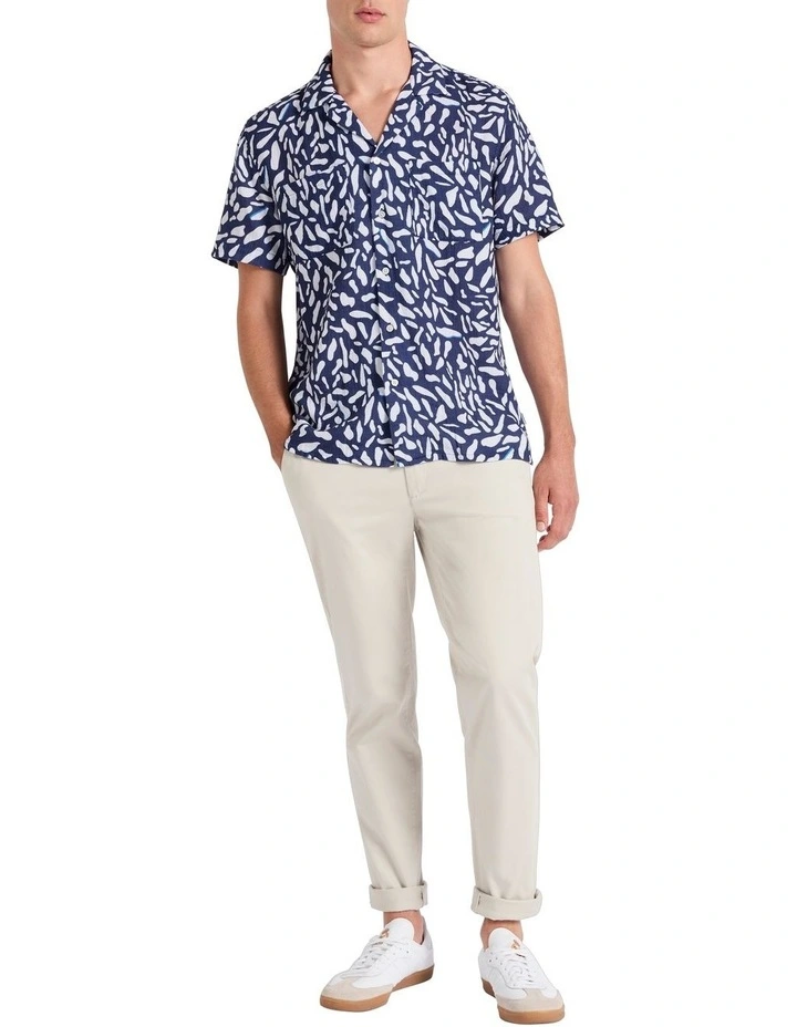Bubble In Paradise Shirt in Navy/White