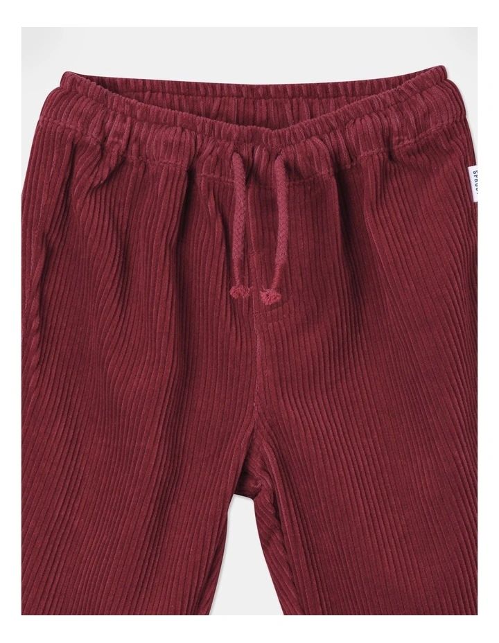 Cord Pant in Wine
