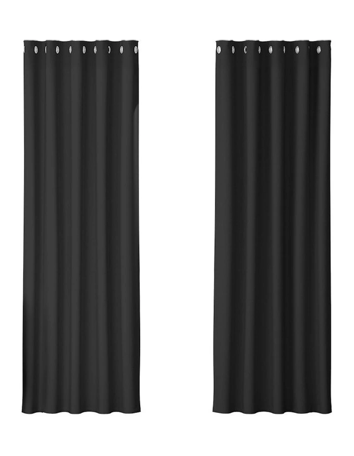 2X Blockout Curtain Eyelet in Black