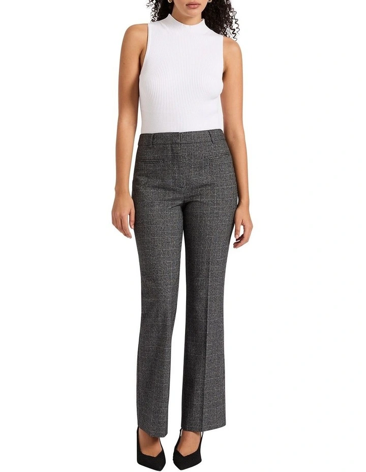 Lizzy Check Flare Pant in Black/Grey