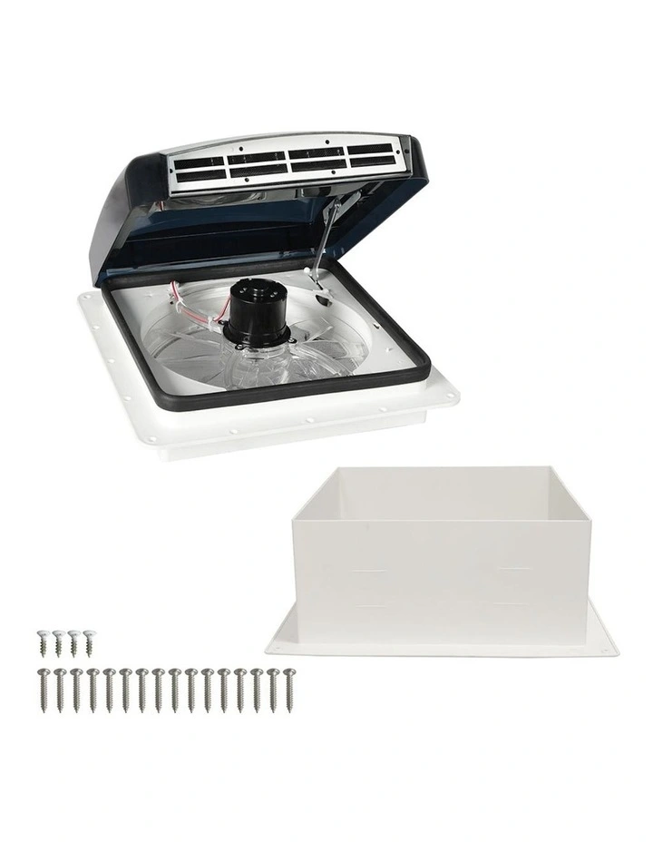 Caravan Roof Vent 12V Hatch Air Exhaust Fan in White