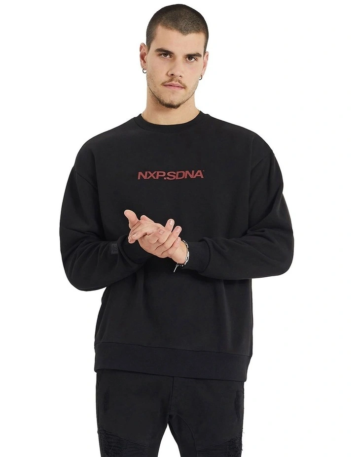 Brisbane SS01 Relaxed Sweatshirt in Jet Black