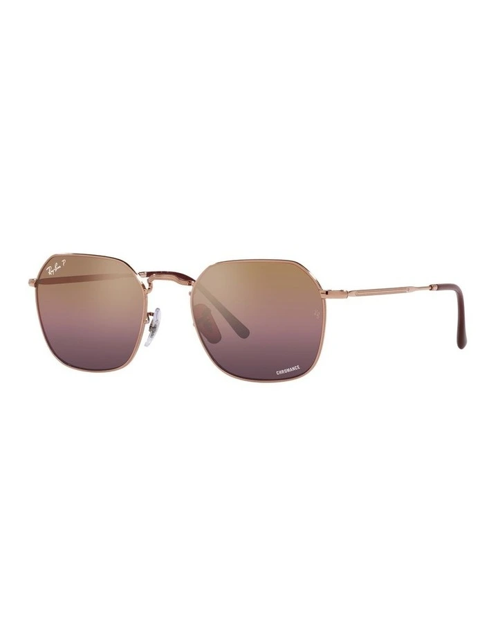 Jim Polarised Sunglasses in Rose Gold
