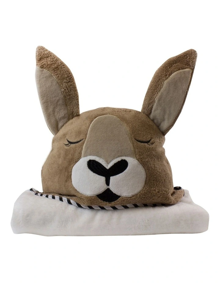 Aussie Animals Kangaroo Novelty Towel in Brown