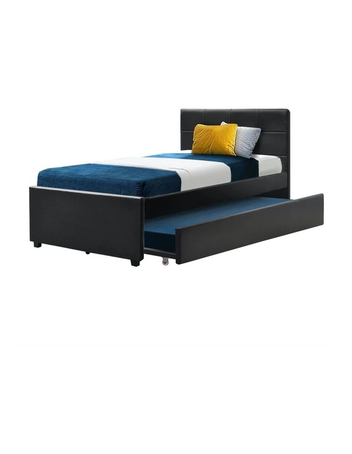 Trundle Bed Frame King In Leather