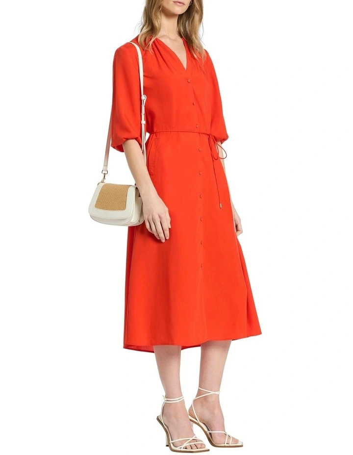 Pauline Midi Dress in Carrot