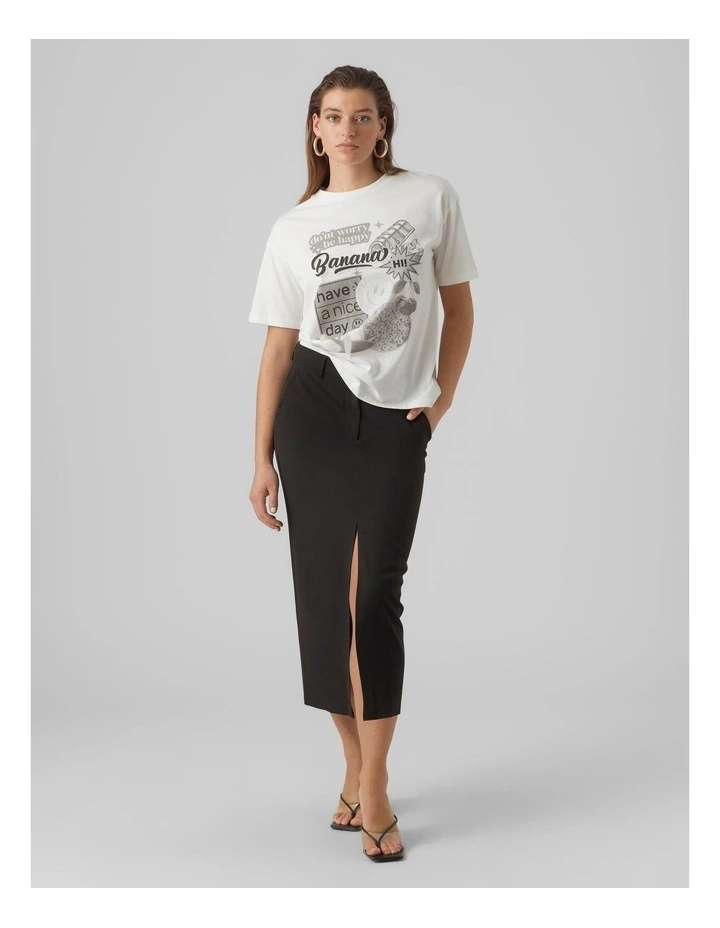 Troian Midi Skirt in Black