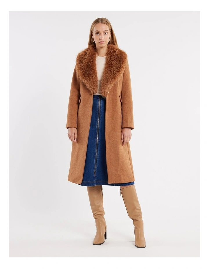 Oracle Longline Coat in Brown