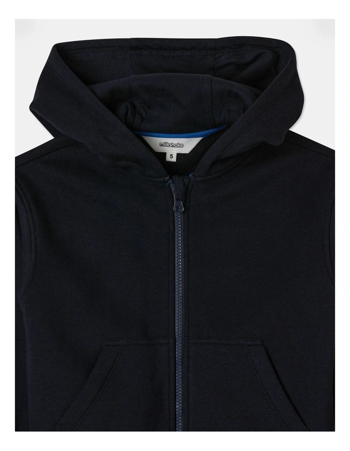 Essentials Zip Thru Hoodie in Navy