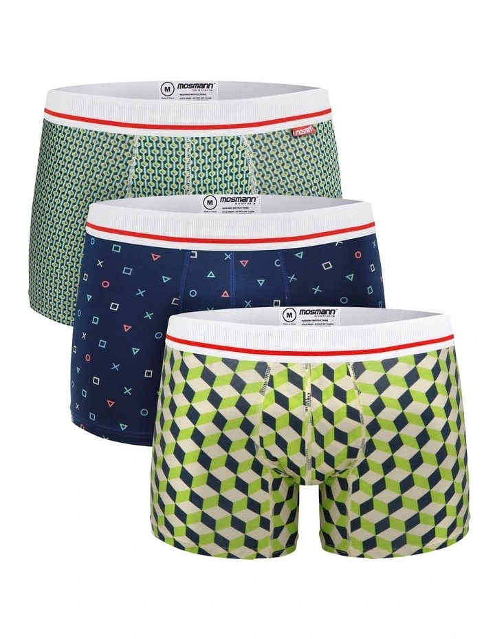 Bamboo Trunks Neo 3-Pack in Multi