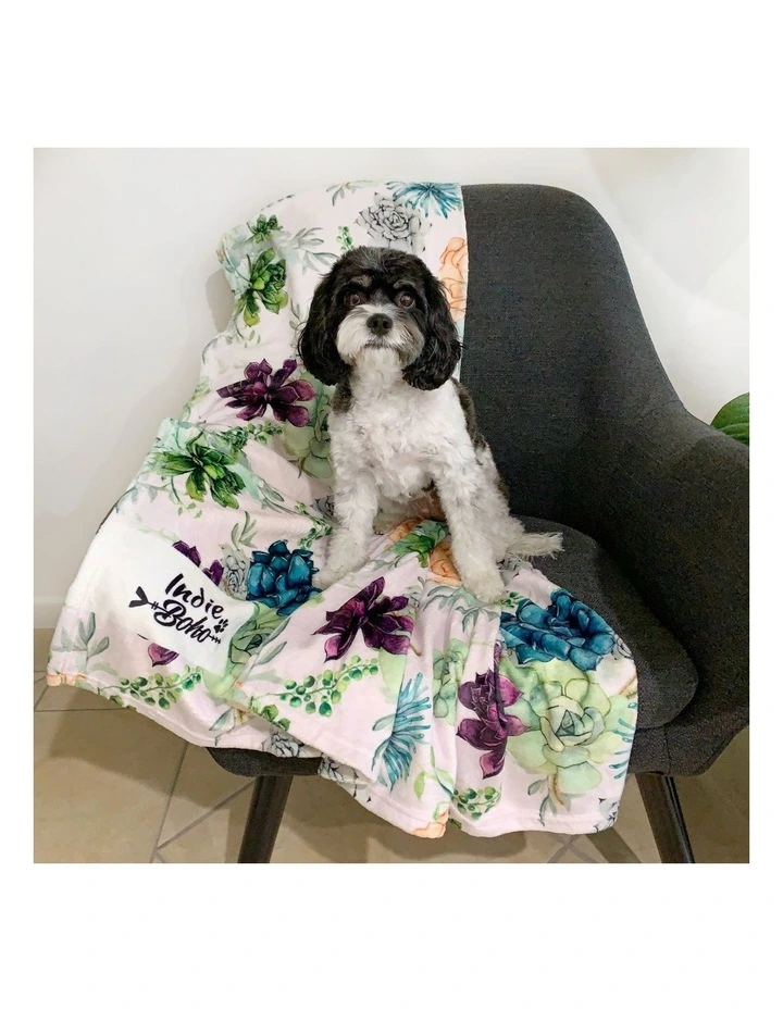 Succulent Medley Designer Pet Blanket