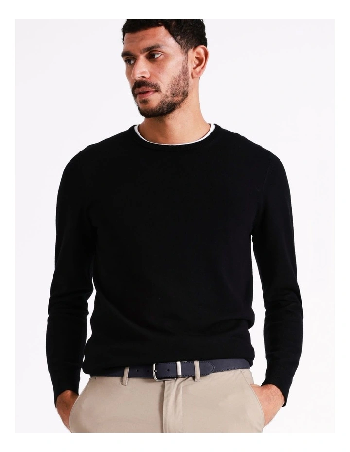 Reversible Suede Belt in Navy