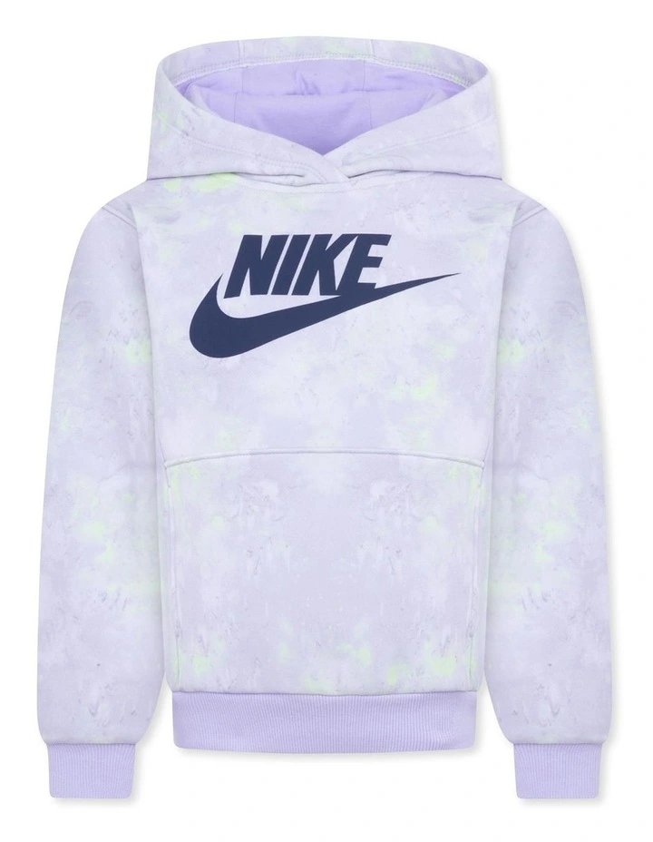 Printed Club Pull Over in Purple