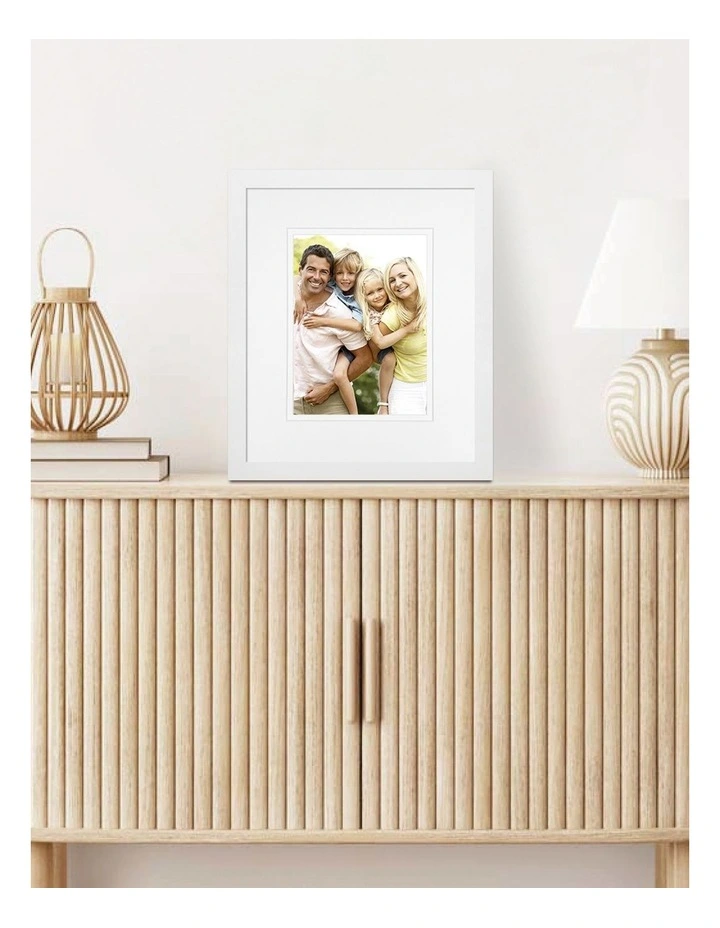 Australian Made Decorator Timber Photo Frame 25x30/15x20cm in White