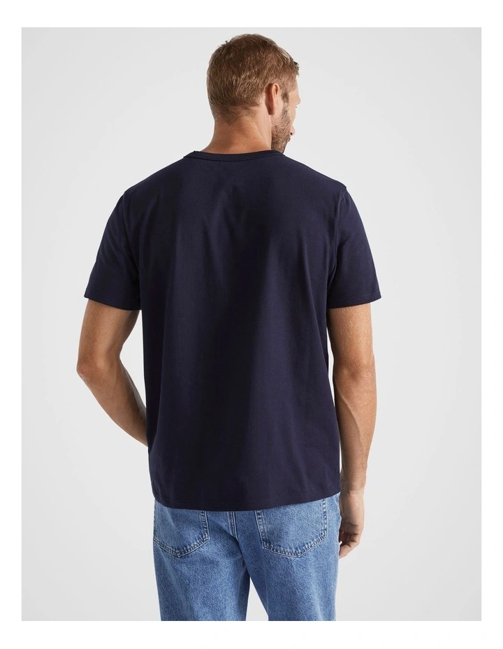 Crew Tee in Midnight Blue