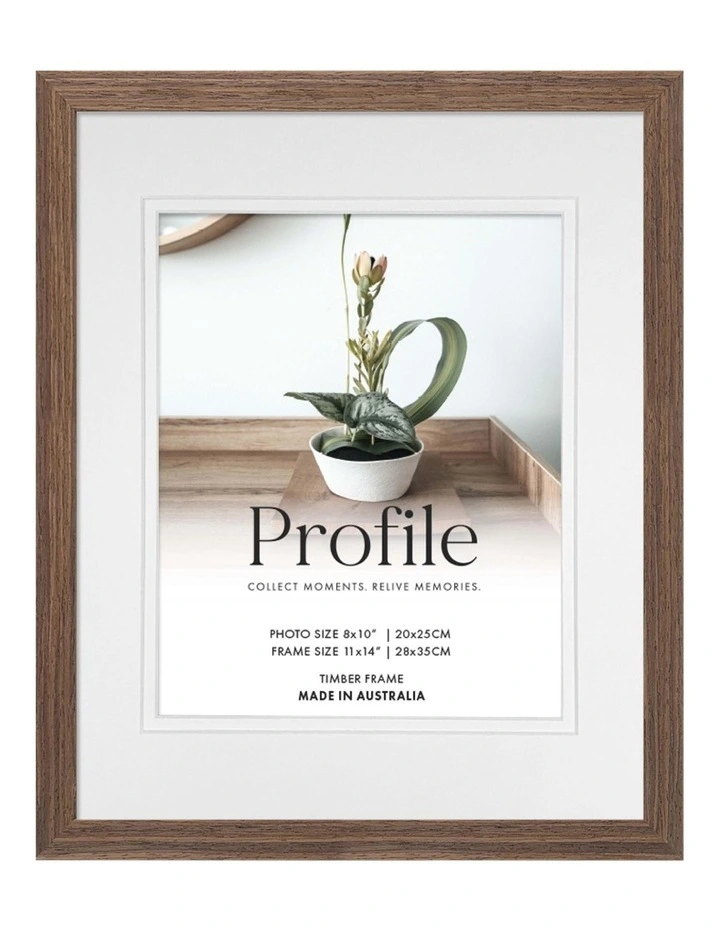 Australia Made Timber Photo Frame Deluxe 11x14/8x10 in Chestnut