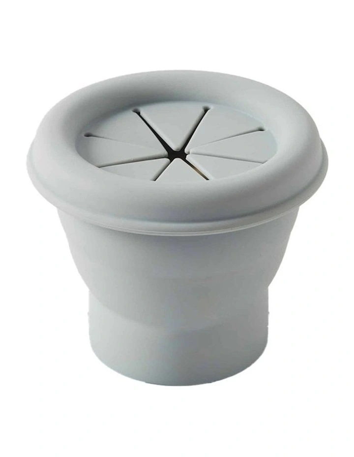 Henny Silicone Collapsible Snack Cup 11cm in Steele