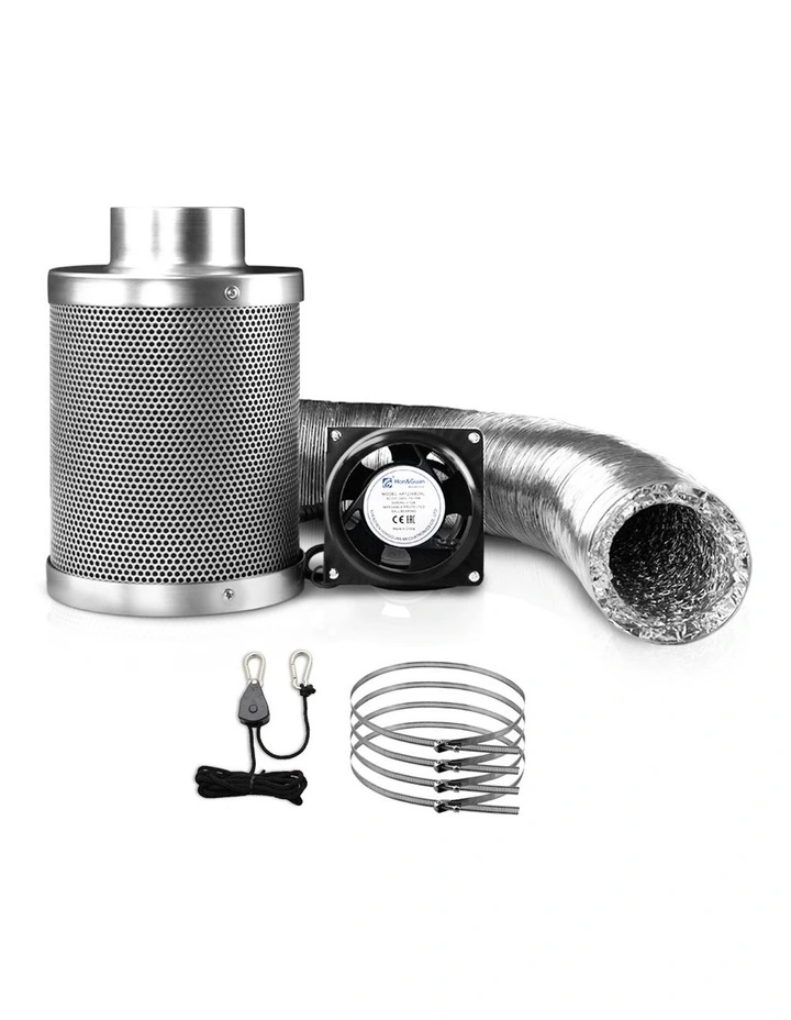 Ventilation Fan and Active Carbon Filter Ducting Kit 6"inch