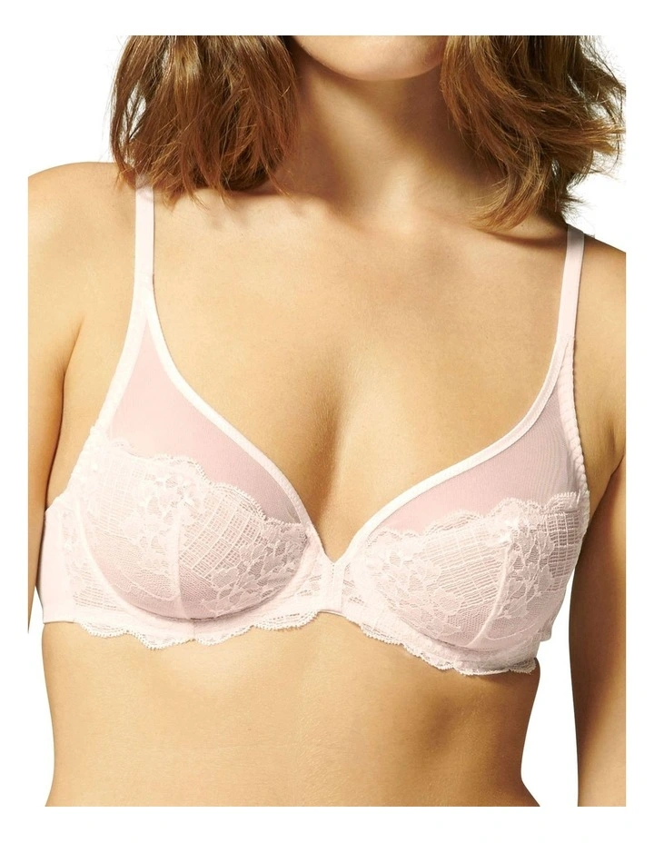 Reve Full Cup Plunge Bra In Pink