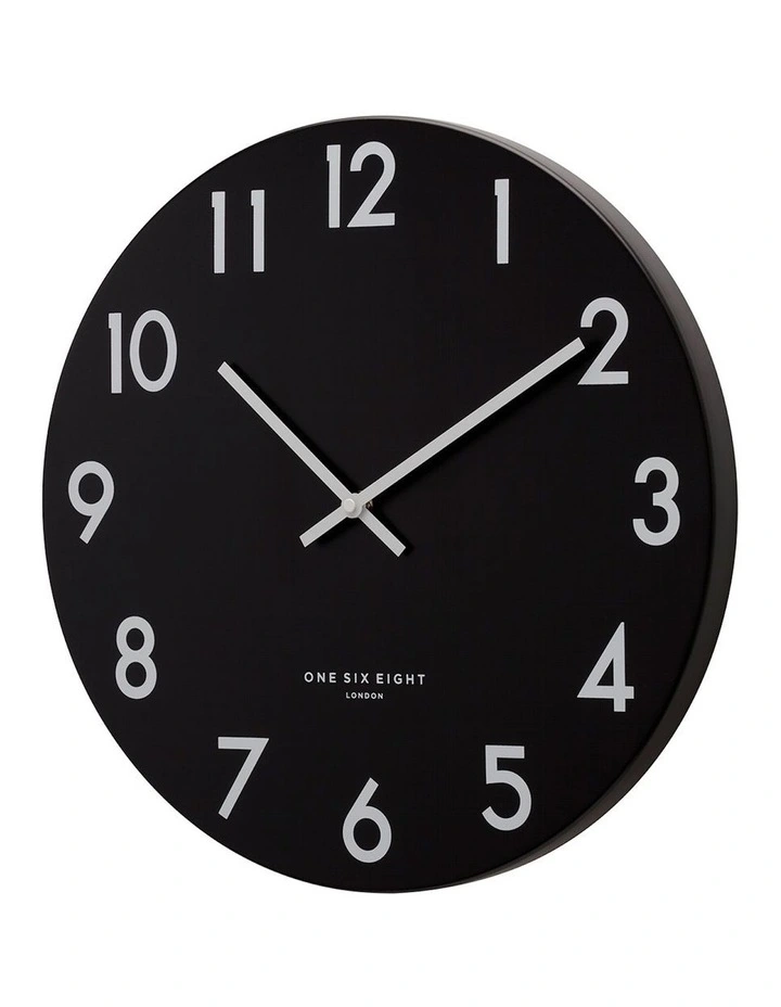 JACKSON Black 40cm Silent Wall Clock