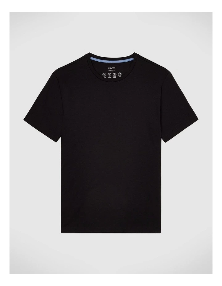 Slim Travel Tee in Black