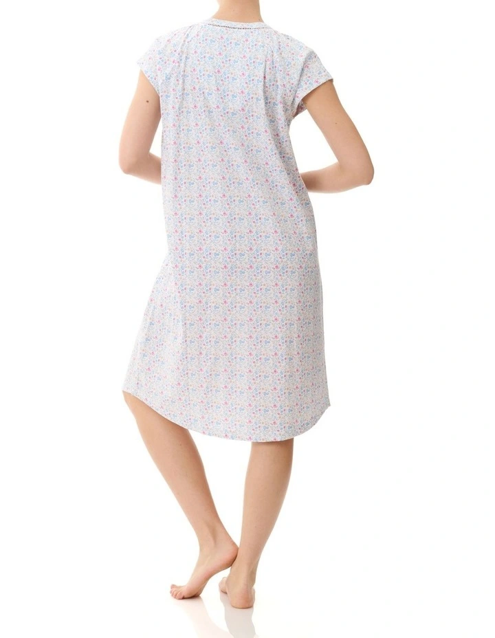 Cotton Knit Nightie in White