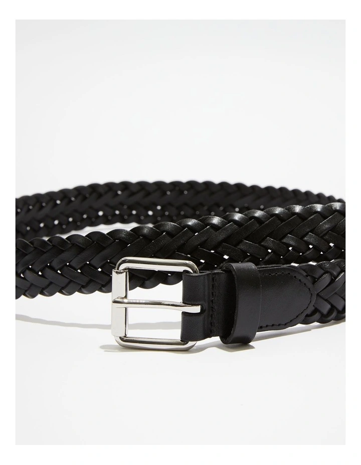 Plaited Belt in Black