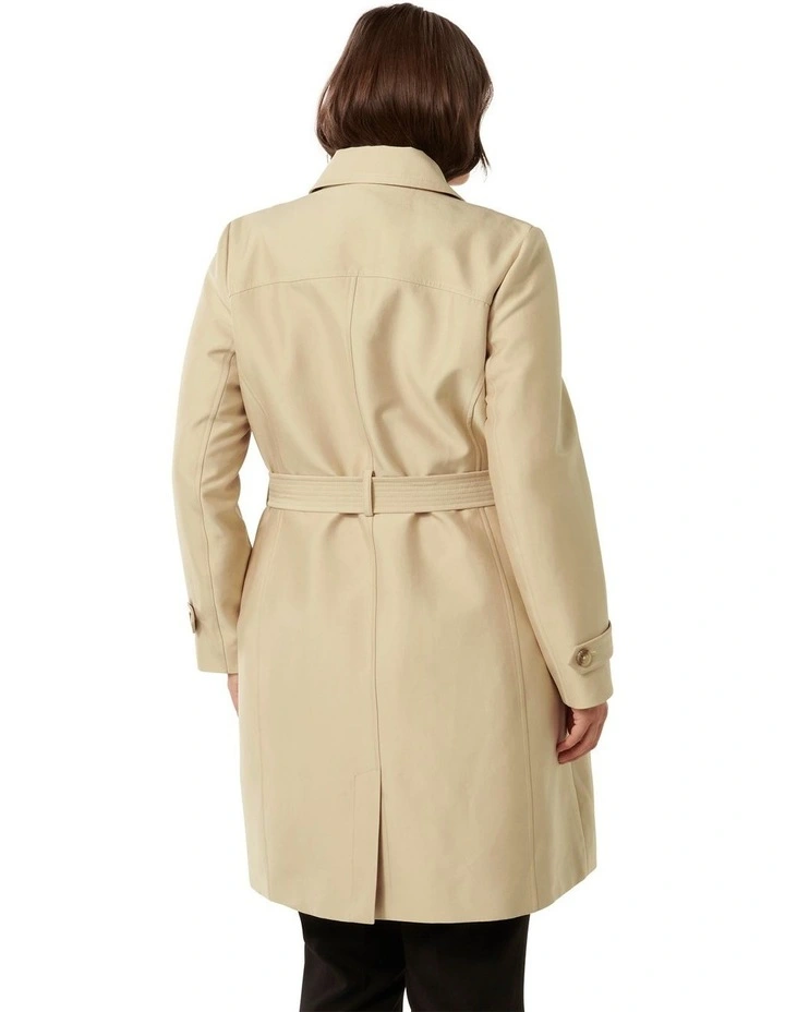 Alicia Short Trench Coat in Camel