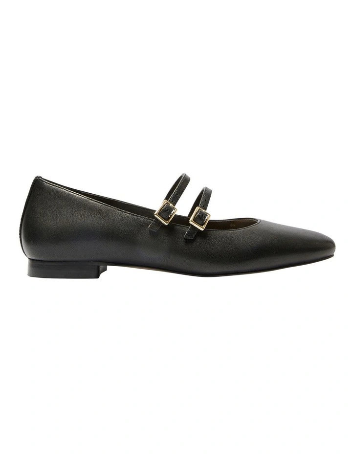 Freda Ballet Flats in Black Leather