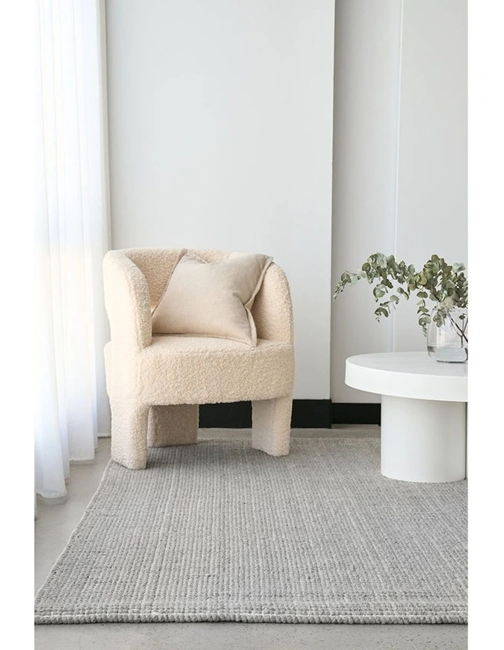 Madras Parker Dove Rug in Grey