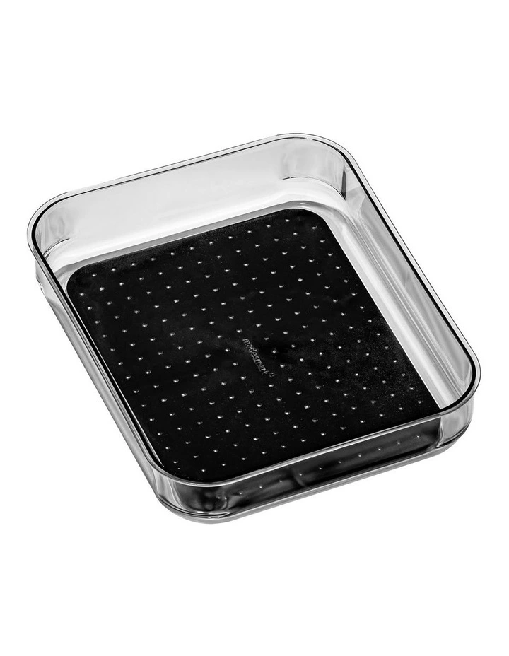 Clear Soft Grip Bin in Carbon