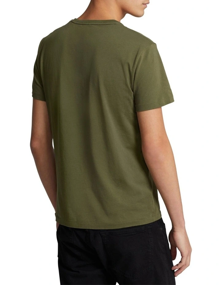 Custom Slim Fit Jersey Crewneck T-shirt in Green