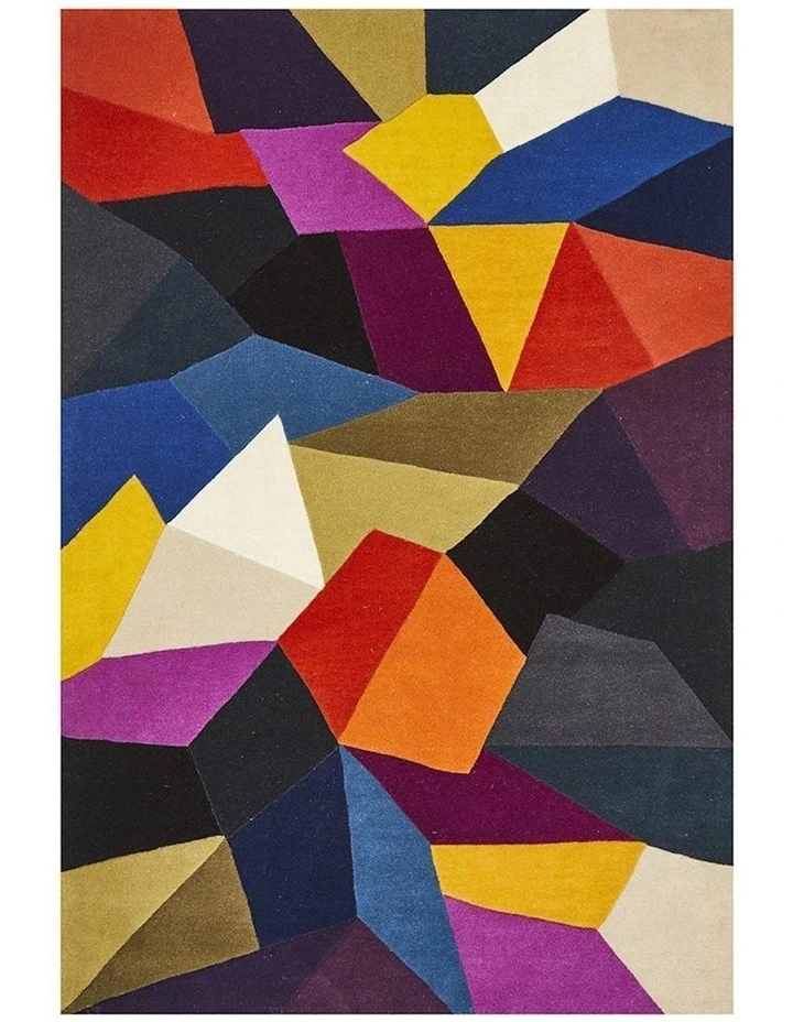 Matrix Pure Wool Crayon Rug in Multi