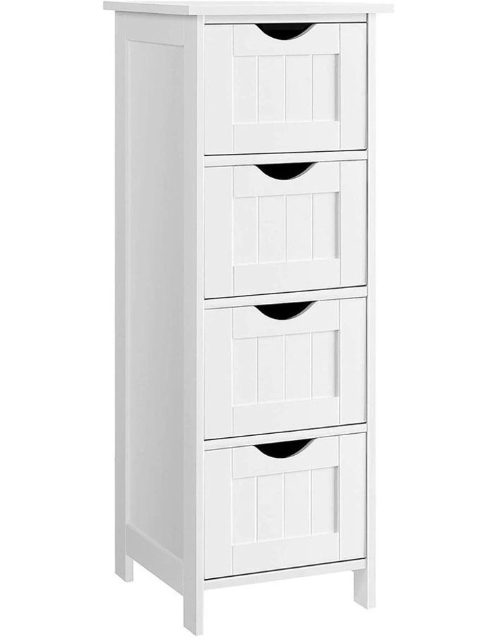 Floor Cabinet with 4 Drawers in White
